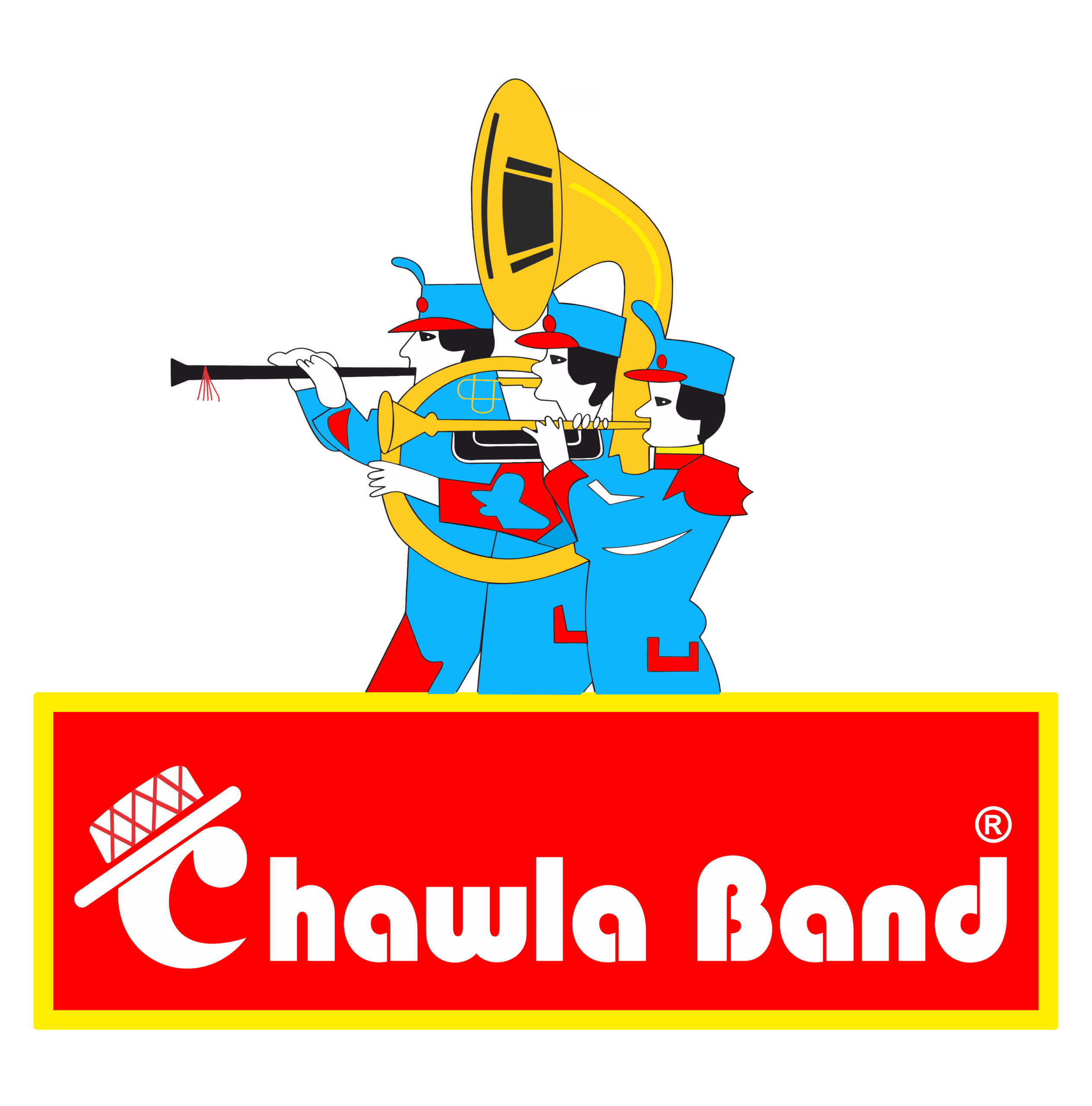 Chawla Band Delhi wedding band logo – client of Om Sai Graphic
